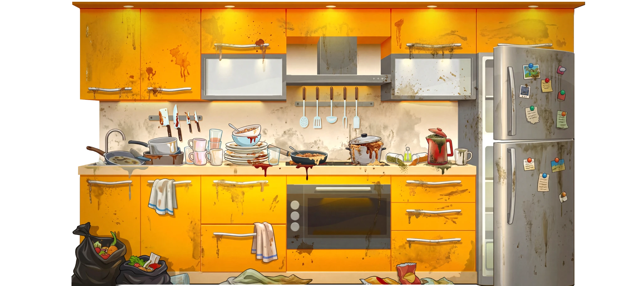 Cozinha suja